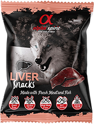 Alpha Spirit Liver Snacks - лакомство c печенью для собак