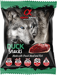 Alpha Spirit Duck Snacks - лакомство c уткой для собак