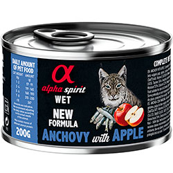 Alpha Spirit Cat Adult Anchovy with Red Apple Cans