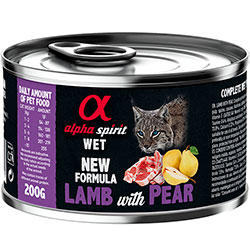 Alpha Spirit Cat Adult Lamb with Pear Cans