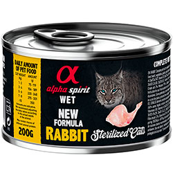 Alpha Spirit Cat Sterilized Rabbit Cans