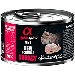 Alpha Spirit Cat Sterilized Turkey Cans