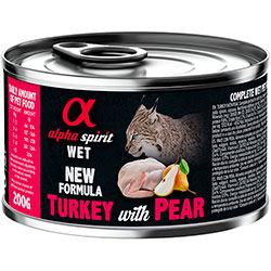 Alpha Spirit Cat Adult Turkey with Pear Cans