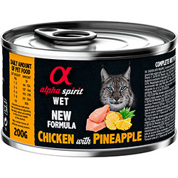 Alpha Spirit Cat Adult Chicken with Pineapple Cans
