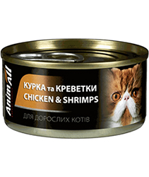 AnimAll Курица с креветками для кошек