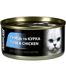 AnimAll Тунець з куркою для котів