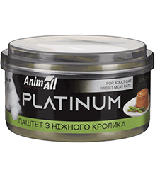 AnimAll Platinum Нежный паштет из кролика для кошек
