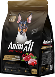 AnimAll со свежей индейкой и ягненком для собак малых пород