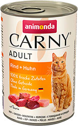Animonda Carny для кошек, с говядиной и курицей