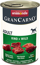 Animonda GranCarno для собак, з яловичиною та дичиною