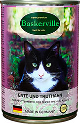 Baskerville Утка с индейкой для кошек