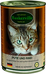 Baskerville Індичка з яловичиною для котів