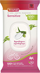 Beaphar Pet Wipes Sensitive Вологі серветки для чутливої шкіри у собак і котів