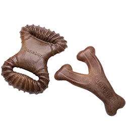 Benebone Tiny 2-Pack Dental Chew & Wishbone Набір жувальних іграшок зі смаком бекону для собак