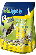 Biokat's Eco Light Extra - соєвий наповнювач з активованим вугіллям для котячого туалету