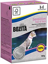 Bozita Sensitive Hair & Skin кусочки в желе с лососем