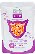 Brit Care Кусочки с курицей и сыром в соусе для котят, пауч