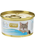 Brit Care Консерва с тунцом и индейкой для кошек