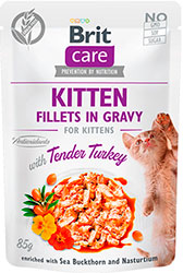 Brit Care Cat Fillets In Gravy с индейкой для котят