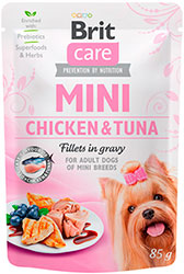 Brit Care Dog Mini Fillets In Gravy с курицей и тунцом для собак