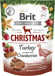 Brit Care Dog Christmas Snack Ласощі з індичкою та журавлиною для собак