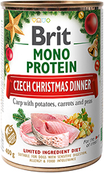 Brit Mono Protein Dog Christmas Dinner з карпом і картопляним салатом