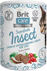 Brit Care Cat Snack Superfruits Insect Лакомство для взрослых кошек