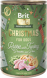 Brit Care Dog Christmas Dinner з кроликом, індичкою, гарбузом і горохом