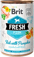 Brit Fresh Dog с рыбой и тыквой для собак