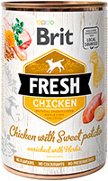 Brit Fresh Dog с курицей и бататом для собак