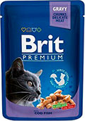 Brit Premium Кусочки с треской для кошек
