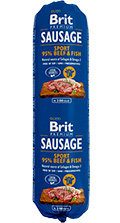Brit Premium Sausage Sport с говядиной и рыбой для собак