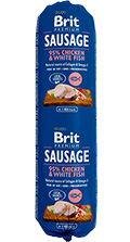 Brit Premium Sausage з куркою та білою рибою для собак