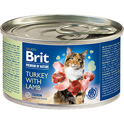 Brit Premium by Nature Cat з індичкою та ягням для котів