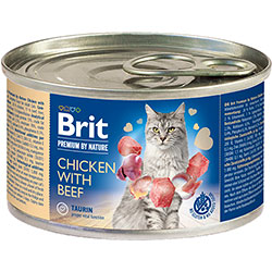 Brit Premium by Nature Cat с курицей и говядиной для кошек