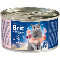 Brit Premium by Nature Cat с курицей и куриными сердечками для кошек