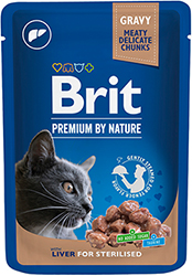 Brit Premium Шматочки з печінкою для стерилізованих котів