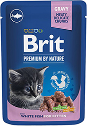 Brit Premium Шматочки з білою рибою для кошенят