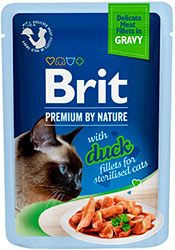 Brit Premium Філе качки в соусі для стерилізованих котів