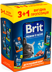 Brit Premium "Дегустаційний набір" Шматочки в соусі для стерилізованих котів