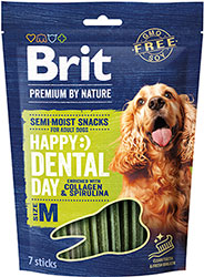 Brit Premium by Nature Dental Semi-moist Snacks M with Collagen & Spirulina