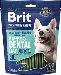 Brit Premium by Nature Dental Semi-moist Snacks L with Collagen & Spirulina