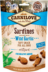 Carnilove Dog Soft Snack із сардиною та черемшею для собак