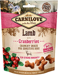 Carnilove Dog Crunchy Snack з ягням та журавлиною для собак