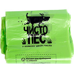 ЧистоПес Биоразлагаемые пакеты для собак, зеленые