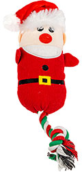 Christmas Toys Новогодняя игрушка "Санта-Клаус" с канатом для собак