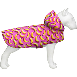 Collar WAUDOG Clothes Дощовик-накидка "Банани на рожевому" для собак