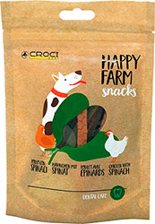 Croci Happy Farm Пастилки с курицей и шпинатом для собак