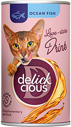 Delickcious Cat Adult Drink with Ocean Fish