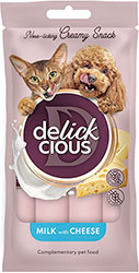 Delickcious Dog & Cat Adult Creamy Snack Milk with Cheese